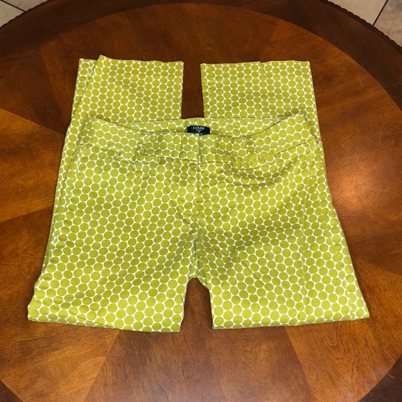 J. Crew Pants - J Crew Stretch City Fit Polka Dot Pants Size 4